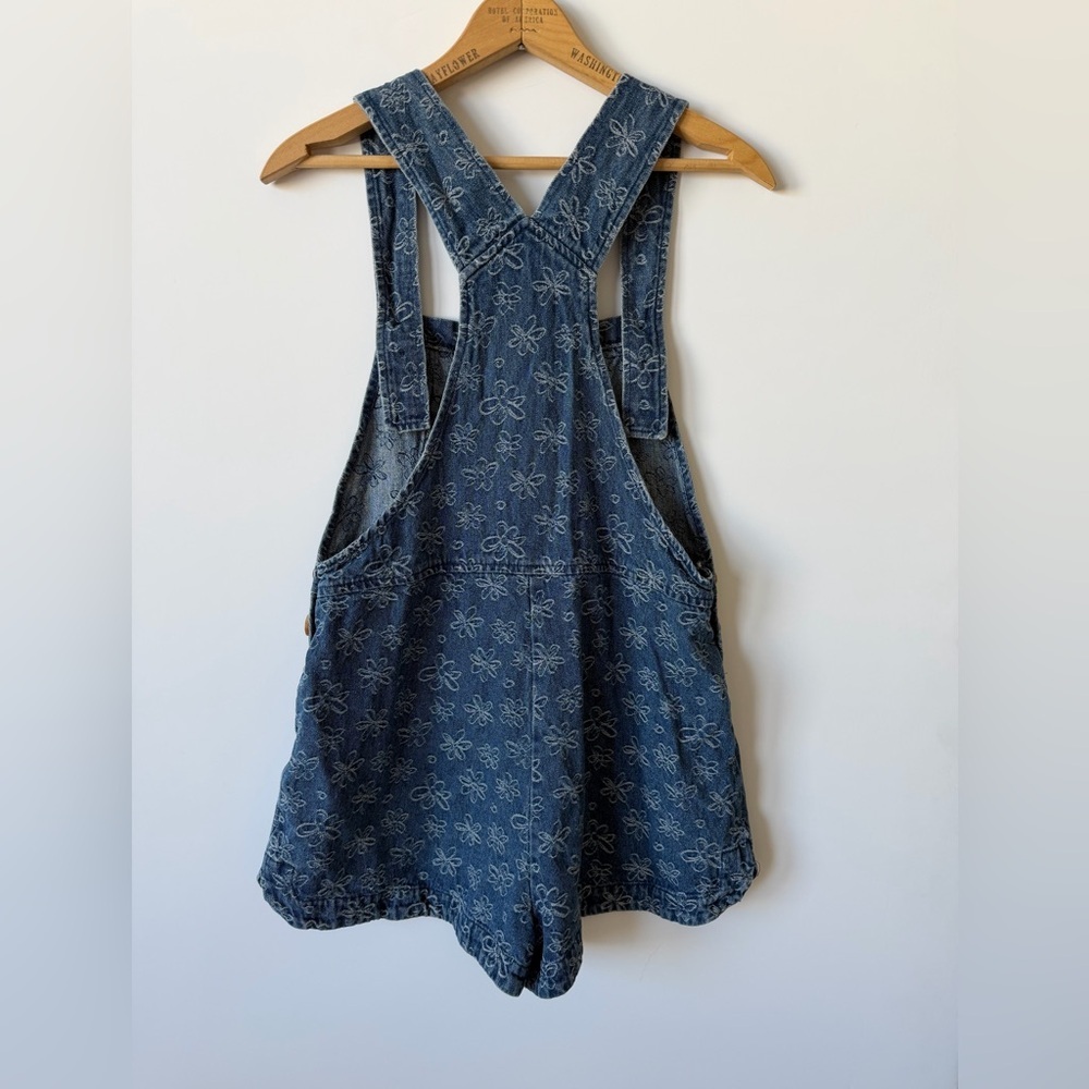 FRNCH Blue Floral Denim Overalls - Picture 4 of 10